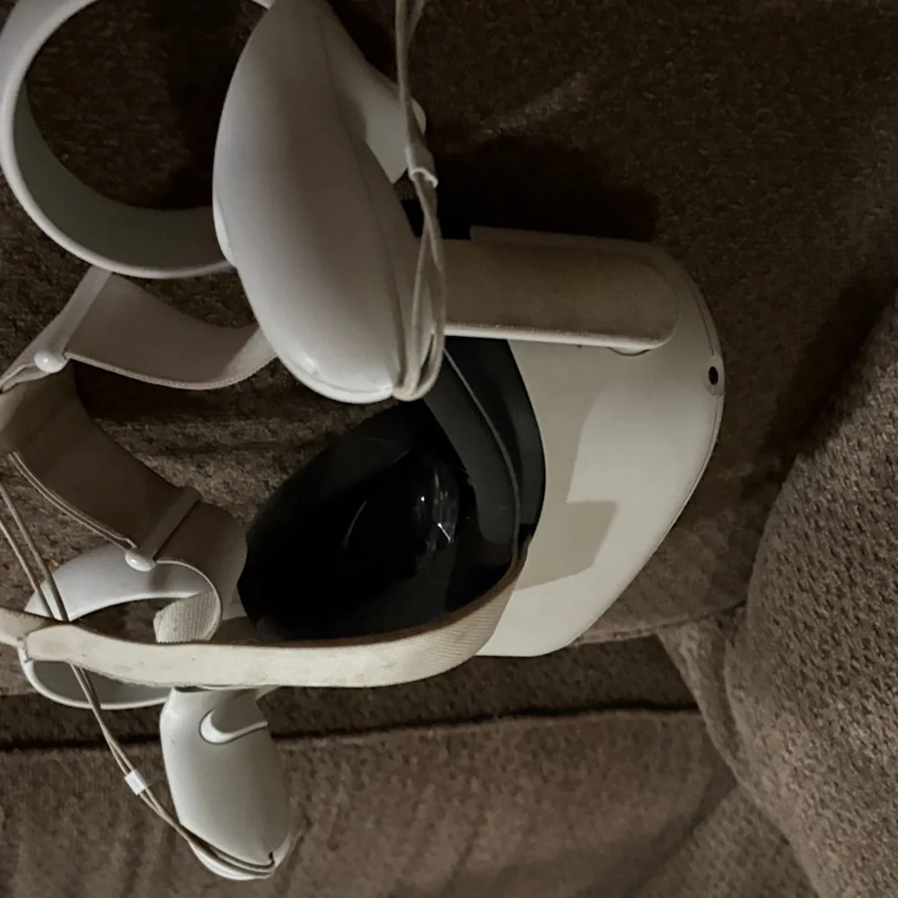 White VR Headset and Controllers